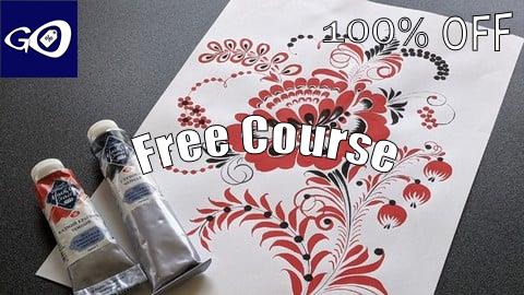 Free Coupon Botanical Folk Art: How to Paint Decorative Tulip And Peony [100% OFF]