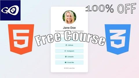 Free Coupon Create Your Own Link-in-Bio Website with HTML & CSS [100% OFF]