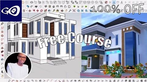 Free Coupon Learn 5Bedroom Duplex from basic to advance SketchUp Pro [100% OFF]